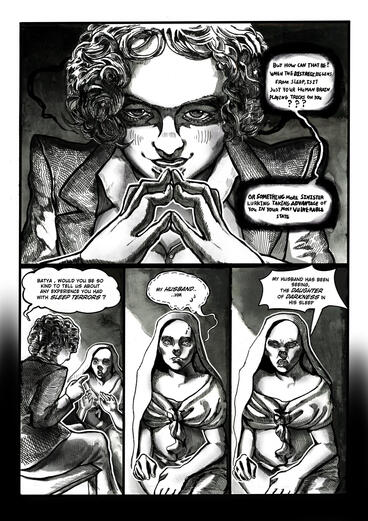 A comic for the "Trojan women: struggle at the ruins" exhibition at The Michael cacoyannis foundation